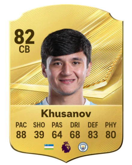 Khusanov 82 Gold CB FC 27 card