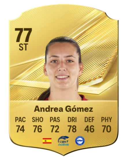 Andrea Gómez 77 Common ST FC 26 card