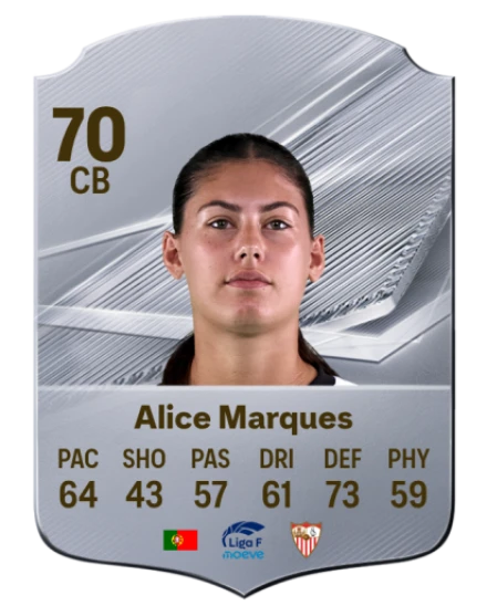 Alice Marques 70 Silver CB FC 27 card