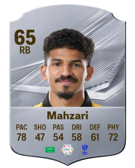 Mahzari 65 Silver RB FC 27 card