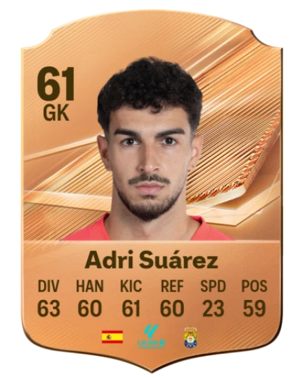 Adri Suárez 61 Bronze GK FC 27 card