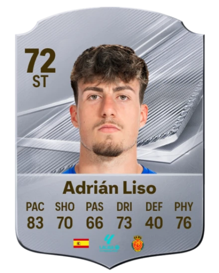 Adrián Liso 72 Common ST FC 26 card