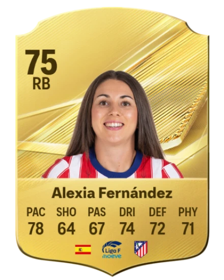 Alexia Fernández 75 Gold RB FC 27 card