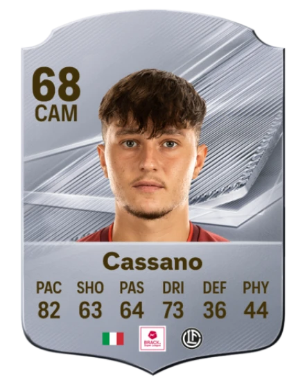 Cassano 68 Silver CAM FC 27 card