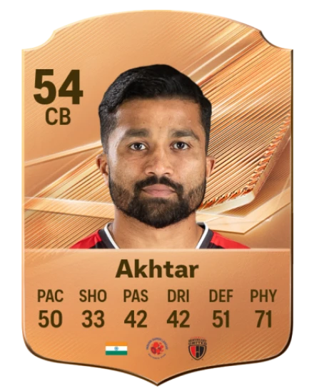 Akhtar 54 Common CB FC 26 card