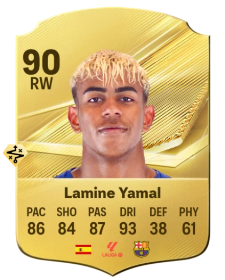 Lamine Yamal 90 Common RW FC 26 card