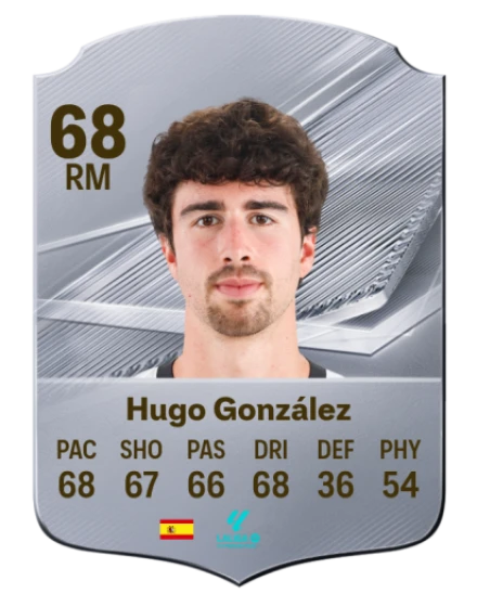 Hugo González 68 Silver RM FC 27 card