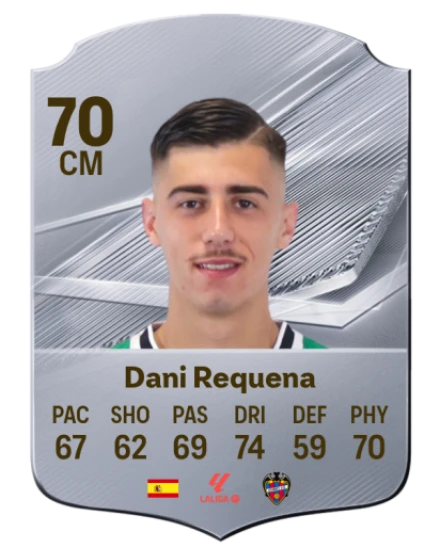 Dani Requena 70 Silver CM FC 27 card