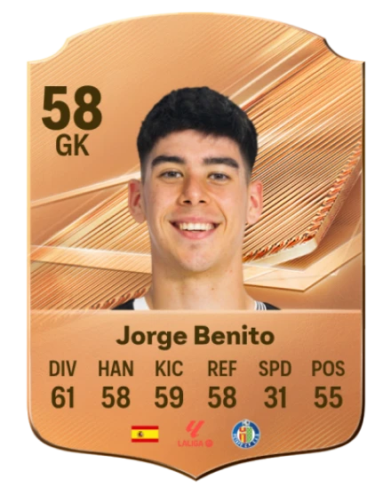 Jorge Benito 58 Bronze GK FC 27 card