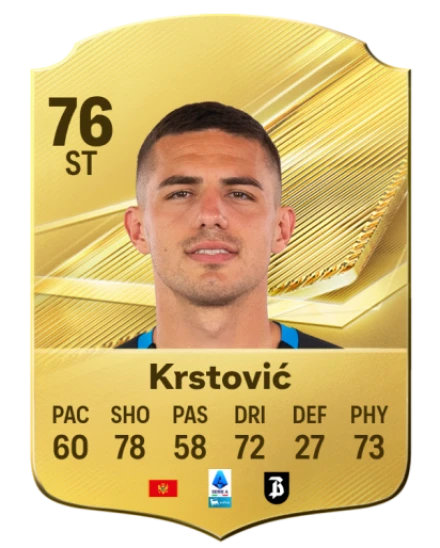 Krstović 76 Gold ST FC 27 card
