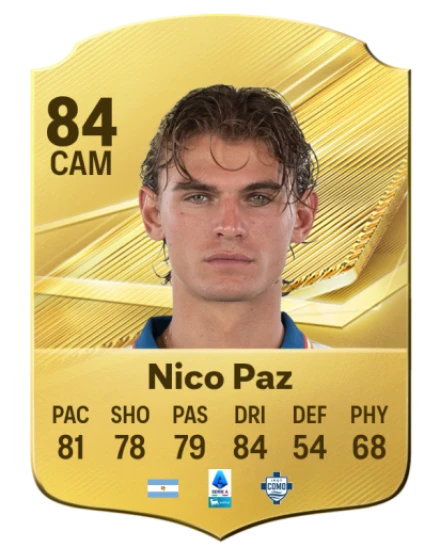 Nico Paz 84 Common CAM FC 26 card