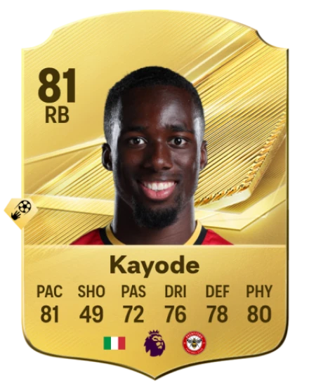 Kayode 81 Common RB FC 26 card