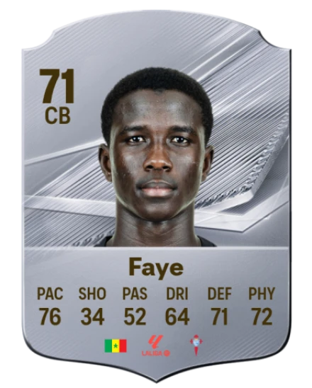 Faye 71 Silver CB FC 27 card