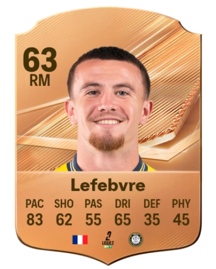 Lefebvre 63 Bronze RM FC 27 card