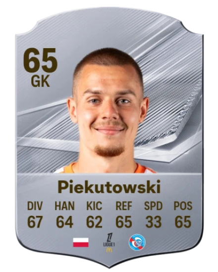 Piekutowski 65 Silver GK FC 27 card