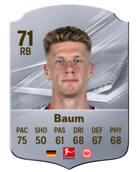 Baum 71 Silver RB FC 27 card