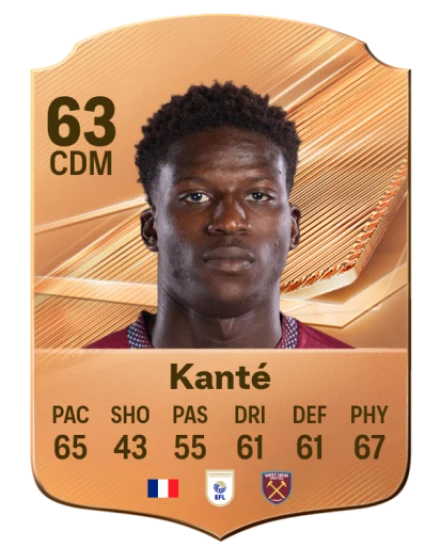 Kanté 63 Bronze CDM FC 27 card
