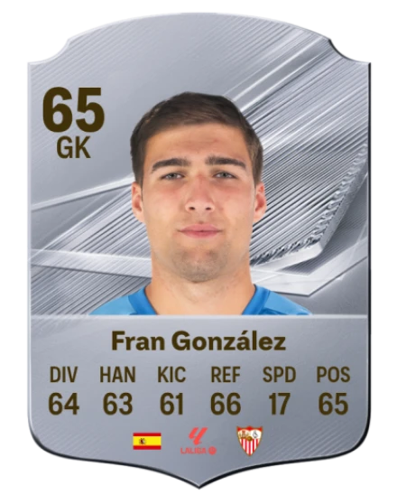 Fran González 65 Silver GK FC 27 card