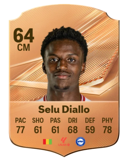 Selu Diallo 64 Bronze CM FC 27 card