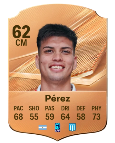 Pérez 62 Bronze CM FC 27 card