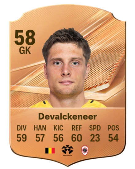 Devalckeneer 58 Common GK FC 26 card