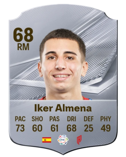Iker Almena 68 Silver RM FC 27 card