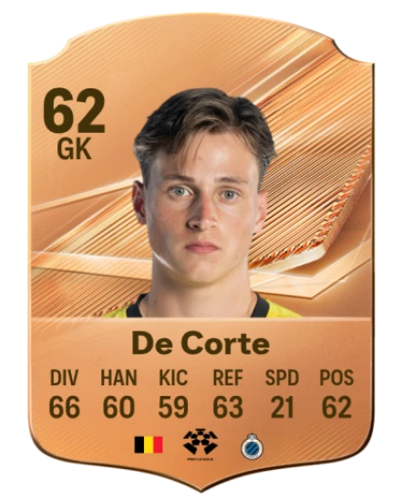 De Corte 62 Bronze GK FC 27 card