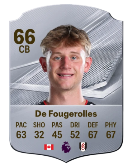 De Fougerolles 66 Silver CB FC 27 card
