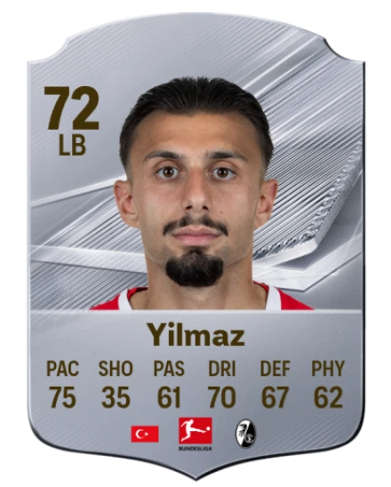 Yilmaz 72 Silver LB FC 27 card