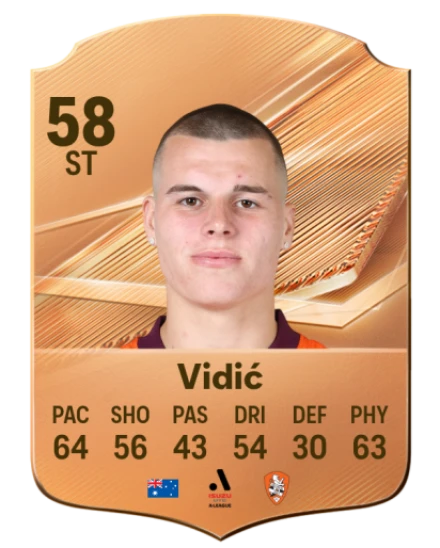 Vidić 58 Bronze ST FC 27 card