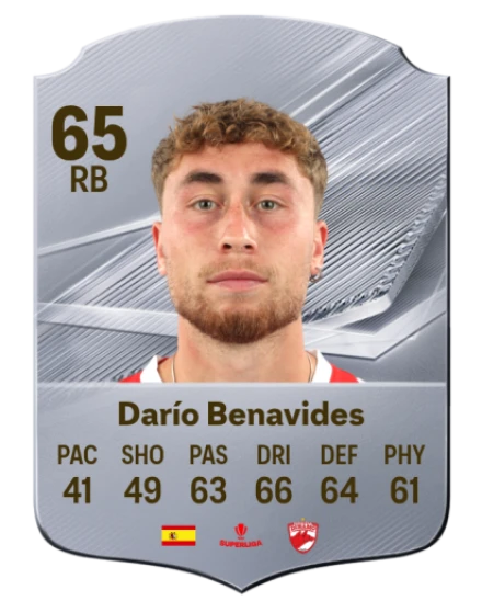 Darío Benavides 65 Silver RB FC 27 card