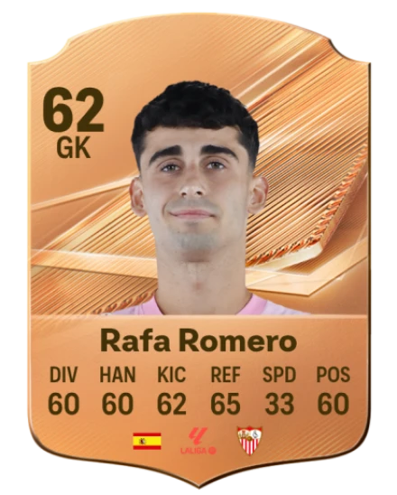Rafa Romero 62 Bronze GK FC 27 card