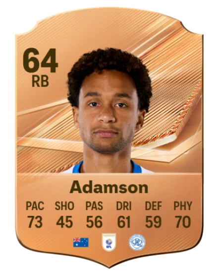 Adamson 64 Bronze RB FC 27 card