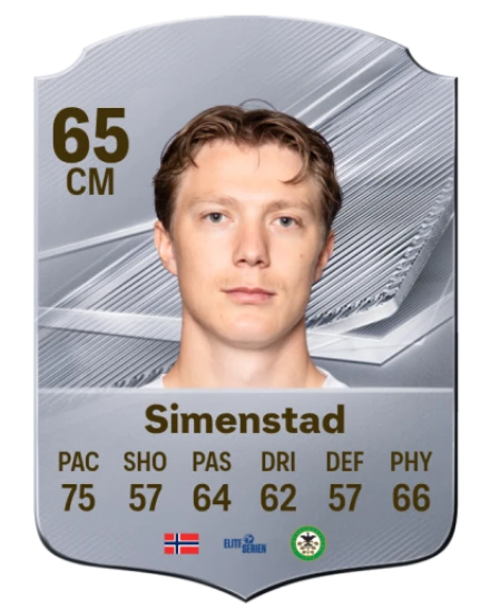 Simenstad 65 Rare CM FC 26 card