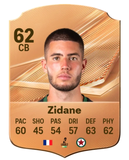 Zidane 62 Bronze CB FC 27 card