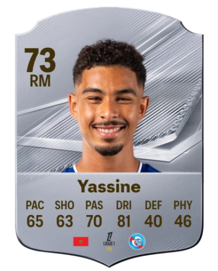 Yassine 73 Common RM FC 26 card