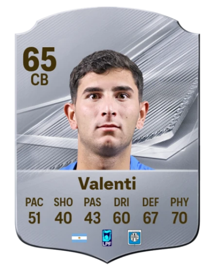 Valenti 65 Silver CB FC 27 card