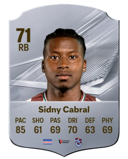 Sidny Cabral 71 Common RB FC 26 card