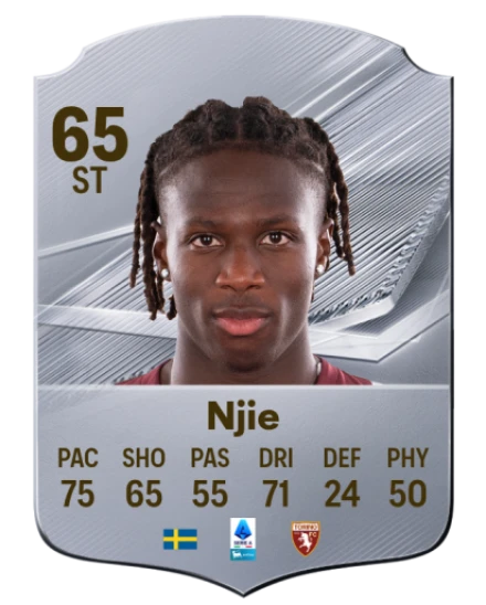 Njie 65 Silver ST FC 27 card