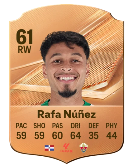 Rafa Núñez 61 Bronze RW FC 27 card