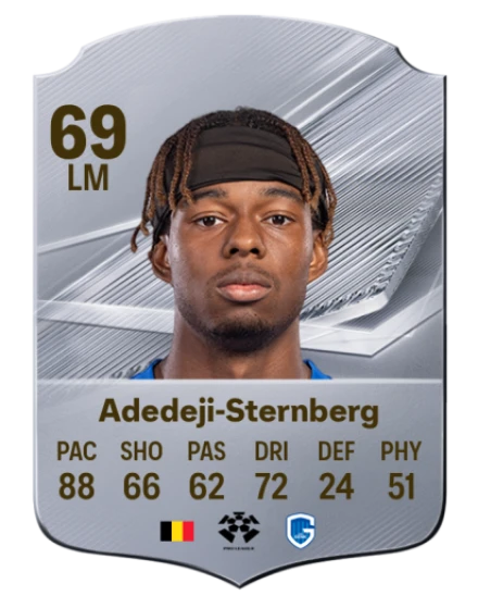 Adedeji-Sternberg 69 Silver LM FC 27 card