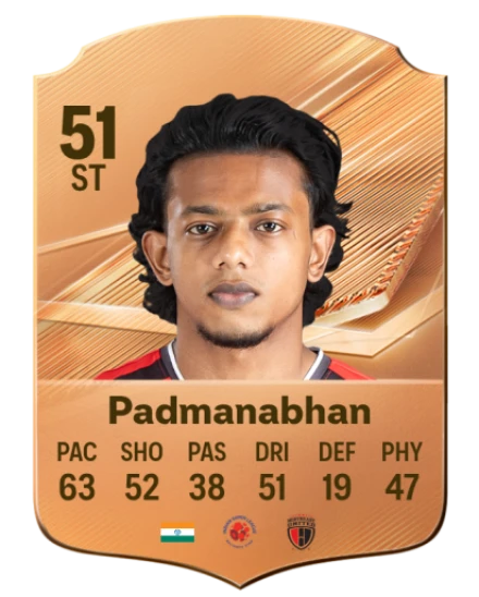 Padmanabhan 51 Bronze ST FC 27 card