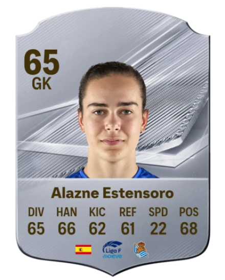 Alazne Estensoro 65 Silver GK FC 27 card