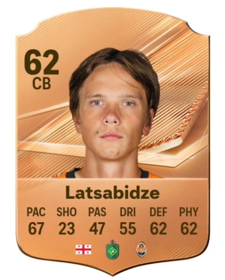 Latsabidze 62 Bronze CB FC 27 card