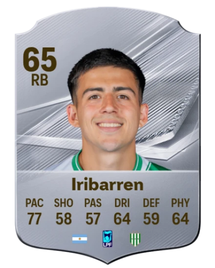 Iribarren 65 Silver RB FC 27 card