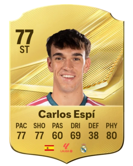 Carlos Espí 77 Gold ST FC 27 card