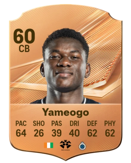 Yameogo 60 Bronze CB FC 27 card
