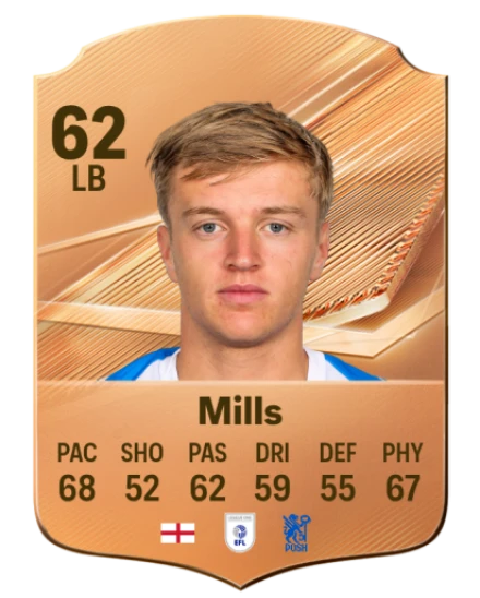 Mills 62 Common LB FC 26 card