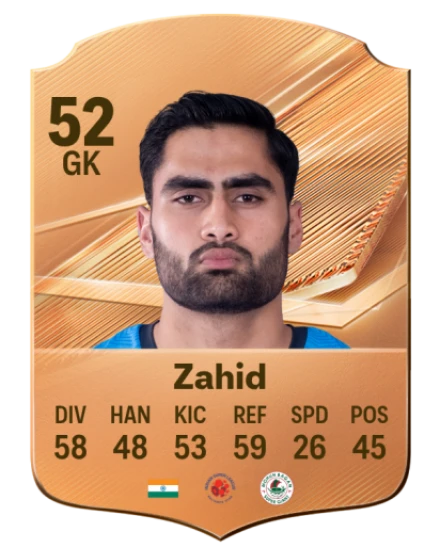 Zahid 52 Bronze GK FC 27 card