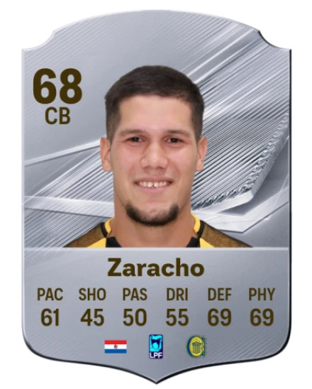 Zaracho 68 Silver CB FC 27 card
